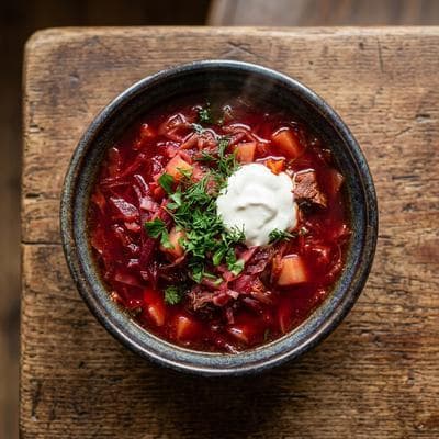 Borsch con ternera