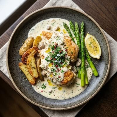 Pollo a la crema